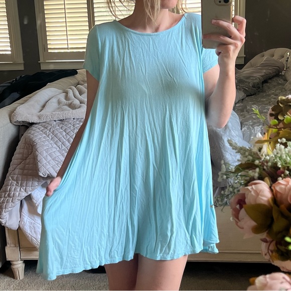 Light Blue Tunic with Pockets - Picture 2 of 15